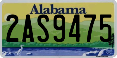 AL license plate 2AS9475