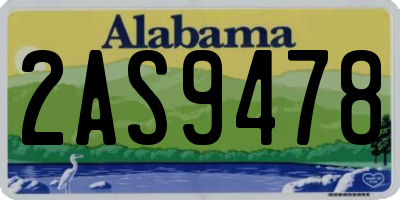 AL license plate 2AS9478