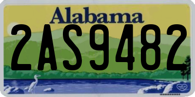AL license plate 2AS9482