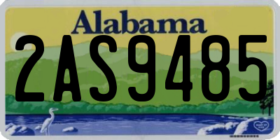 AL license plate 2AS9485