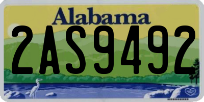 AL license plate 2AS9492