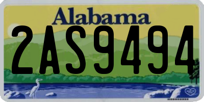 AL license plate 2AS9494