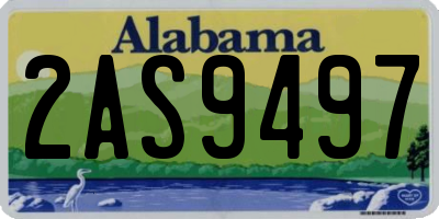 AL license plate 2AS9497
