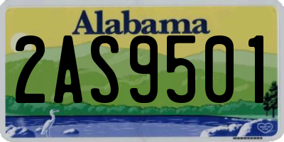 AL license plate 2AS9501