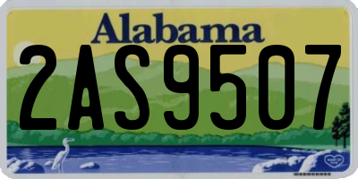 AL license plate 2AS9507
