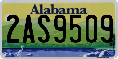 AL license plate 2AS9509