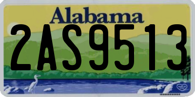 AL license plate 2AS9513
