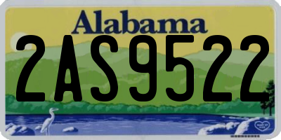 AL license plate 2AS9522