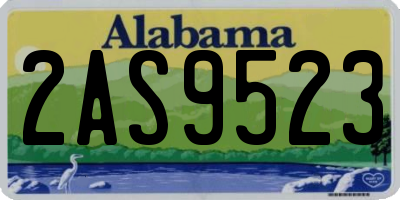 AL license plate 2AS9523