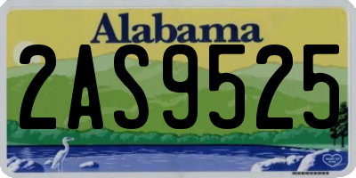 AL license plate 2AS9525