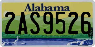 AL license plate 2AS9526