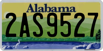 AL license plate 2AS9527