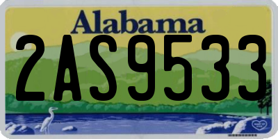 AL license plate 2AS9533