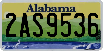 AL license plate 2AS9536