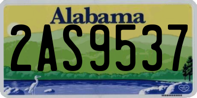 AL license plate 2AS9537