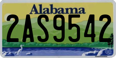 AL license plate 2AS9542