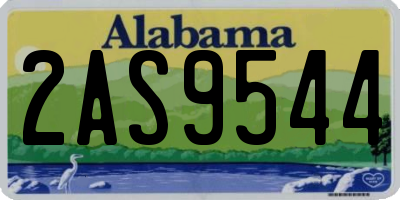 AL license plate 2AS9544