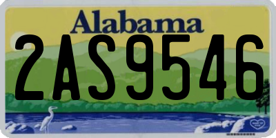AL license plate 2AS9546