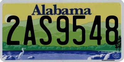 AL license plate 2AS9548