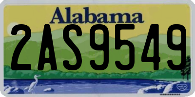 AL license plate 2AS9549