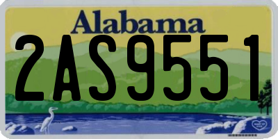 AL license plate 2AS9551
