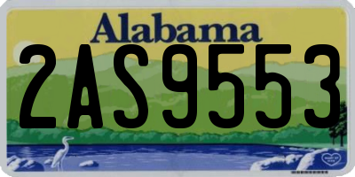 AL license plate 2AS9553