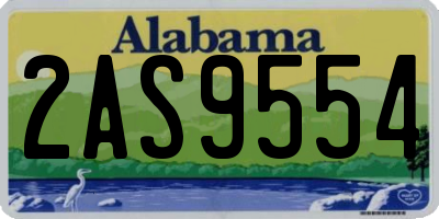 AL license plate 2AS9554