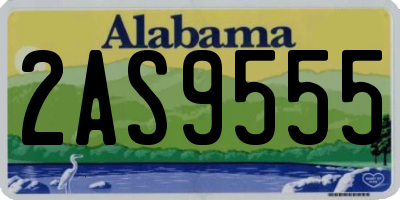 AL license plate 2AS9555