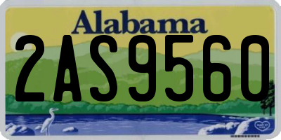 AL license plate 2AS9560