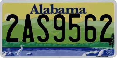 AL license plate 2AS9562