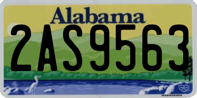 AL license plate 2AS9563