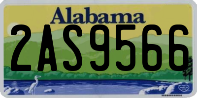 AL license plate 2AS9566