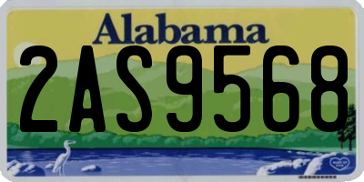 AL license plate 2AS9568