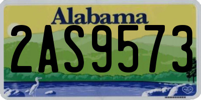AL license plate 2AS9573