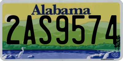 AL license plate 2AS9574