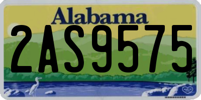 AL license plate 2AS9575