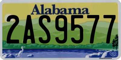 AL license plate 2AS9577