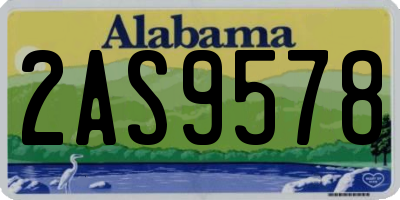 AL license plate 2AS9578