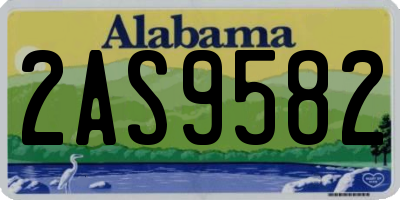 AL license plate 2AS9582