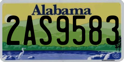 AL license plate 2AS9583