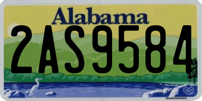 AL license plate 2AS9584