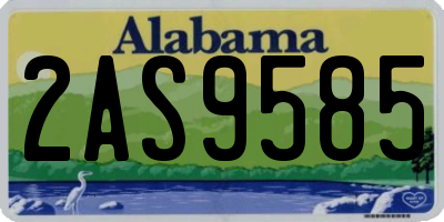 AL license plate 2AS9585