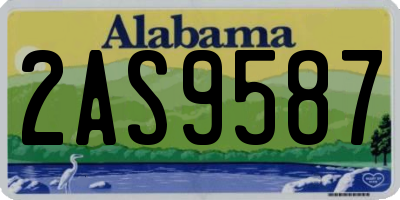 AL license plate 2AS9587
