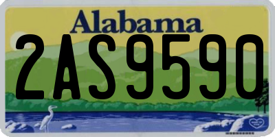 AL license plate 2AS9590