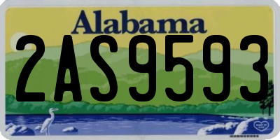 AL license plate 2AS9593