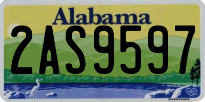 AL license plate 2AS9597