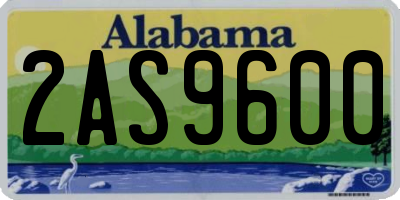 AL license plate 2AS9600