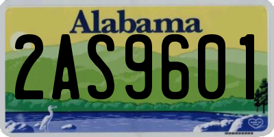 AL license plate 2AS9601