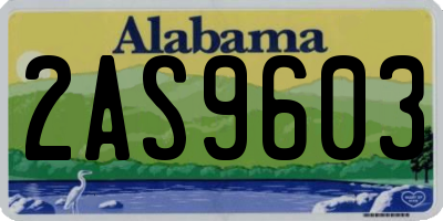 AL license plate 2AS9603