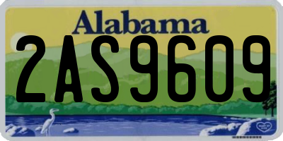 AL license plate 2AS9609